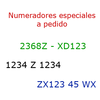 NUMERADOR ESPECIAL A PEDIDO